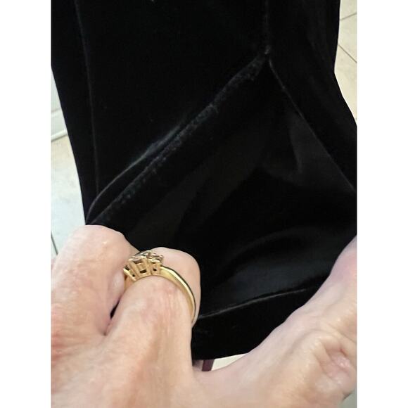 Diane Von Furstenberg Elisano One Shoulder Silk Velvet Bubble Dress Black Sz.4 - Picture 3 of 9